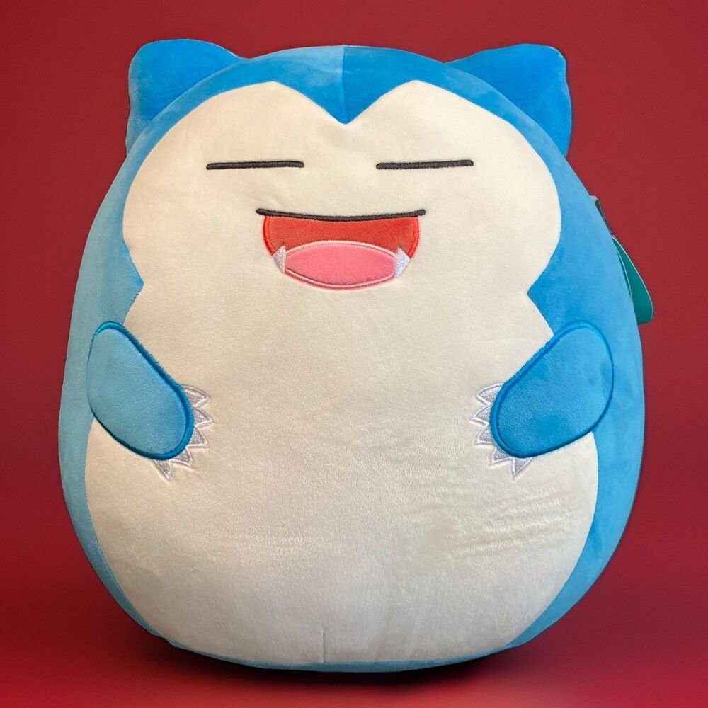 New! Squishmallows 14” Pokémon Snorlax Sleeping Soft Plush Toy Kellytoy